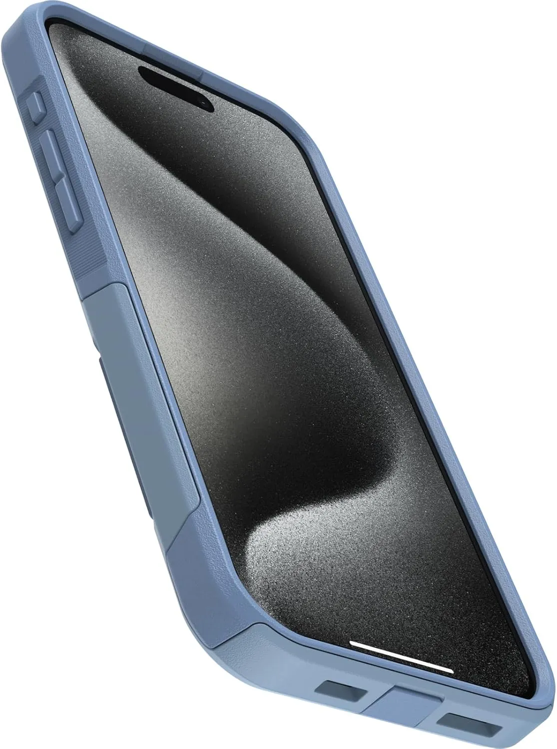OtterBox iPhone 15 Pro MAX (Only) Commuter Series Case - Crisp Denim (Blue), Slim & Tough, Pocket-Friendly, with Port Protection