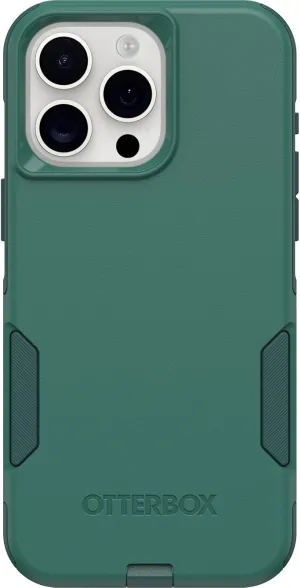 OtterBox iPhone 15 Pro MAX (Only) Commuter Series Case - GET Your Greens (Green), Slim & Tough, Pocket-Friendly, with Port Protection