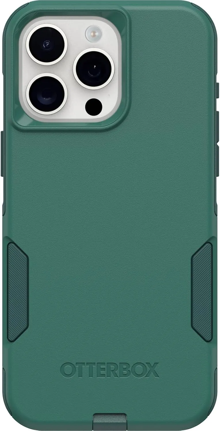 OtterBox iPhone 15 Pro MAX (Only) Commuter Series Case - GET Your Greens (Green), Slim & Tough, Pocket-Friendly, with Port Protection