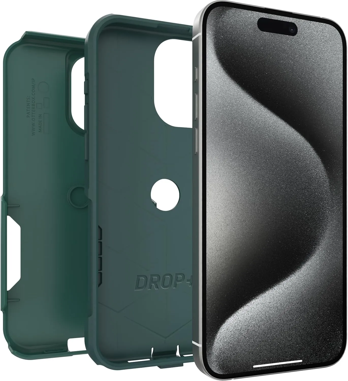 OtterBox iPhone 15 Pro MAX (Only) Commuter Series Case - GET Your Greens (Green), Slim & Tough, Pocket-Friendly, with Port Protection