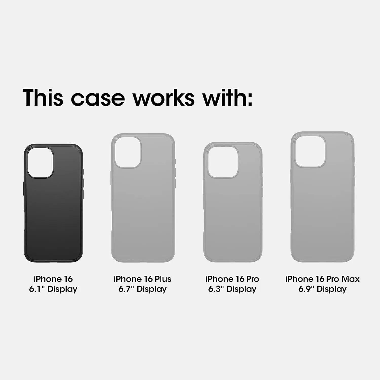 OtterBox iPhone 16 Defender Series XT Clear Case - Dark Side