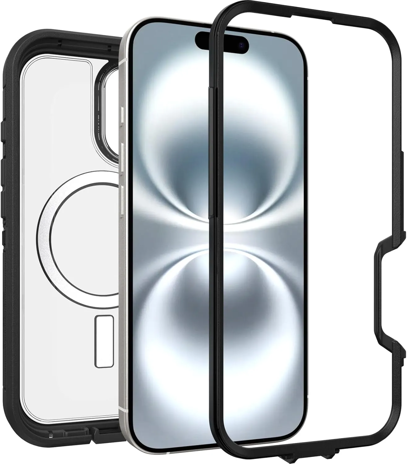 OtterBox iPhone 16 Defender Series XT Clear Case - Dark Side