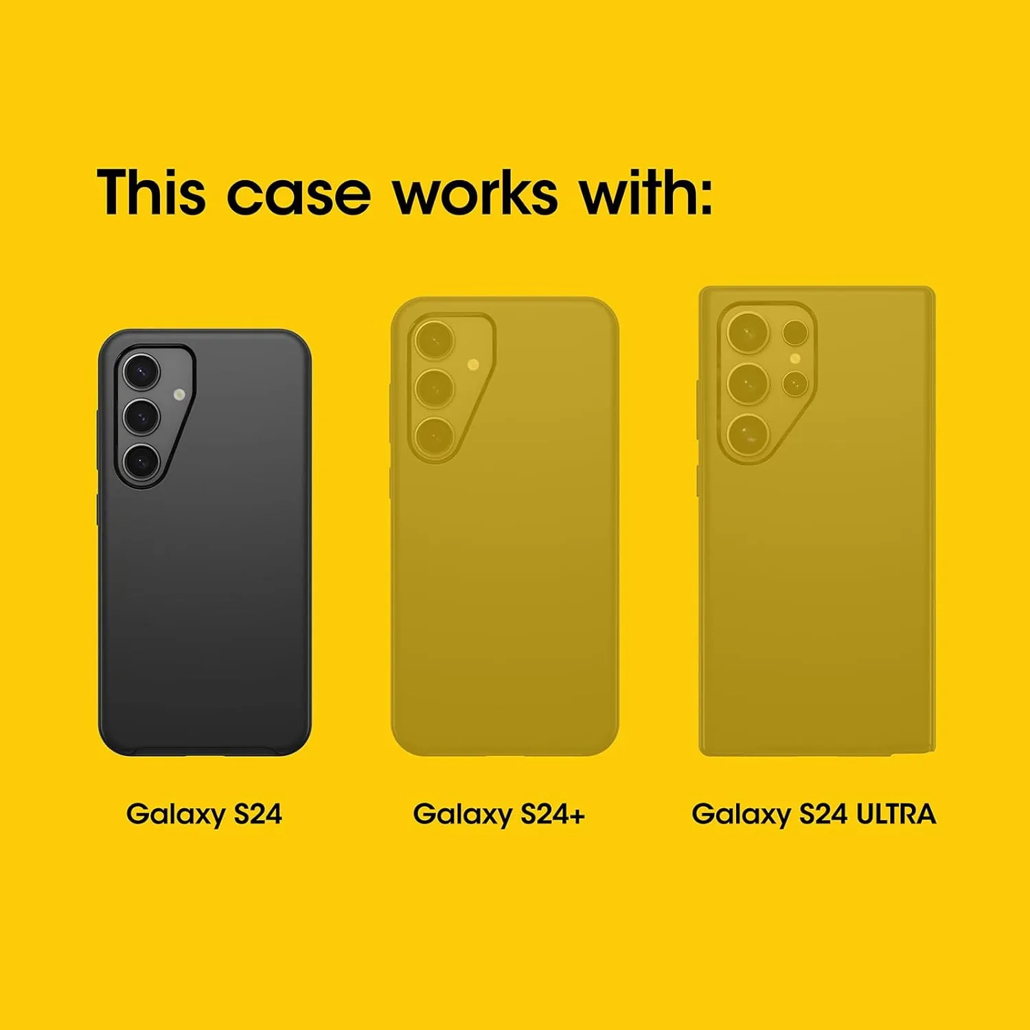 OtterBox Samsung Galaxy S24 Commuter Series Case - Black, Slim & Tough, Pocket-Friendly, with Port Protection