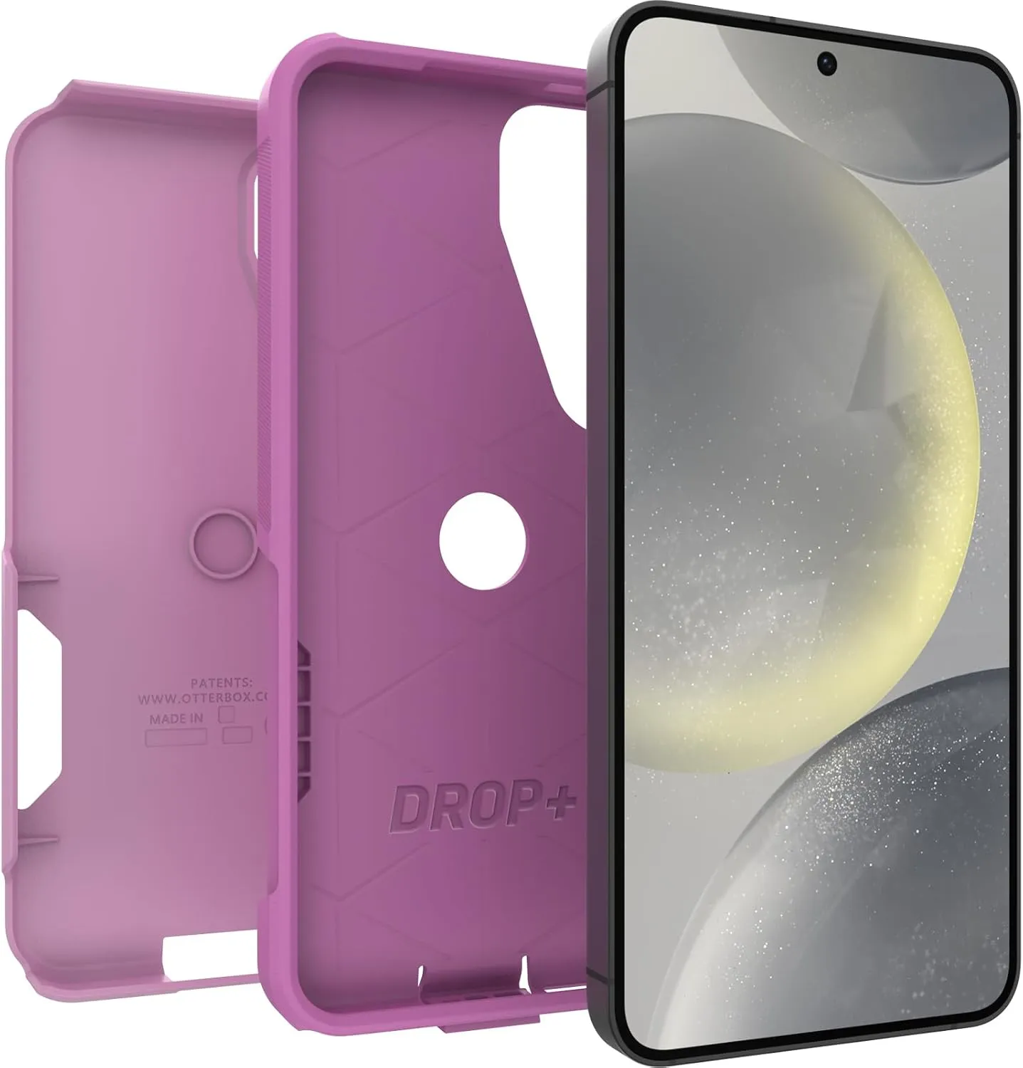 OtterBox Samsung Galaxy S24 Commuter Series Case - Run Wildflower (Pink), Slim & Tough, Pocket-Friendly, with Port Protection