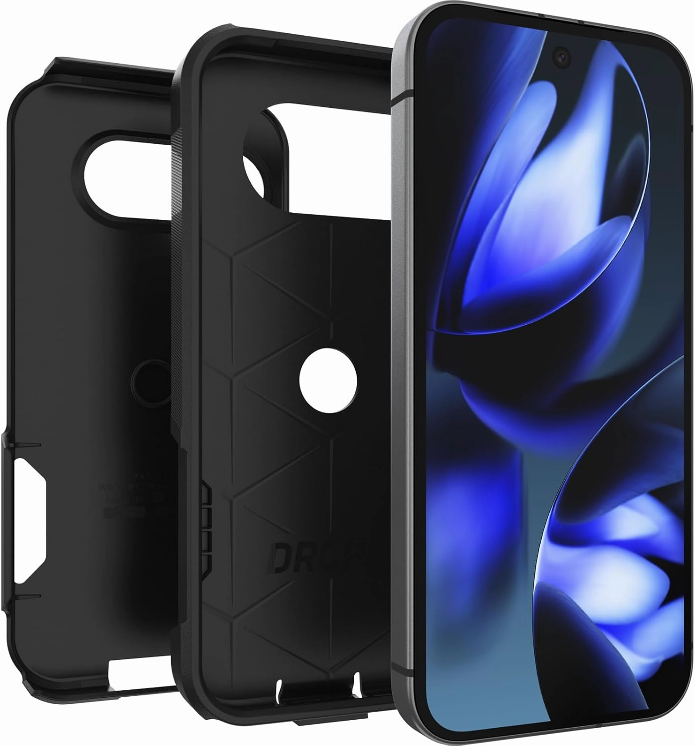 OtterBox Google Pixel 9a Commuter Series Case - Black, Slim & Tough, Pocket-Friendly, with Port Protection