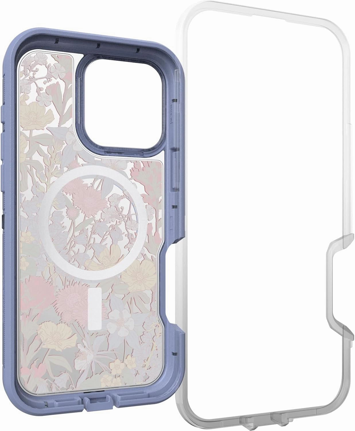 OtterBox iPhone 16 Pro Max Defender Series XT Clear Case - Floral Purple
