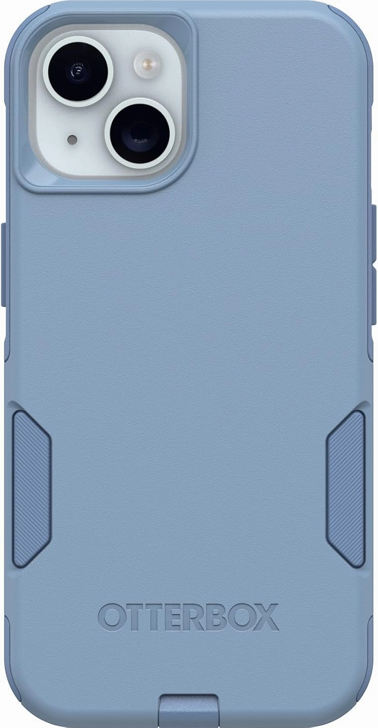 OtterBox iPhone 16e, 15, 14, & 13 Commuter Series Case - Crisp Denim (Blue), Slim & Tough, Pocket-Friendly, with Port Protection