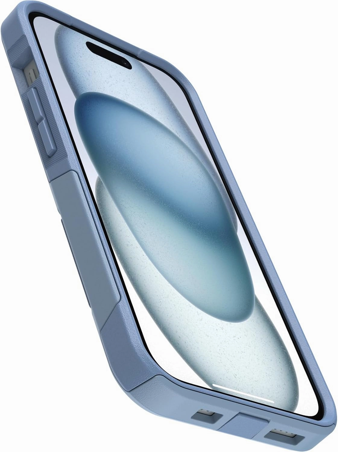 OtterBox iPhone 16e, 15, 14, & 13 Commuter Series Case - Crisp Denim (Blue), Slim & Tough, Pocket-Friendly, with Port Protection