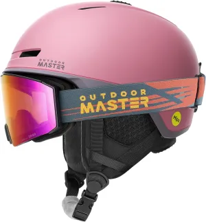 OutdoorMaster Ski Helmet Set,MIPS Ski Helmet with Lens by ZEISS Ski Goggles - MIPS Snowboard Helmet Set for Men, Women & Youth