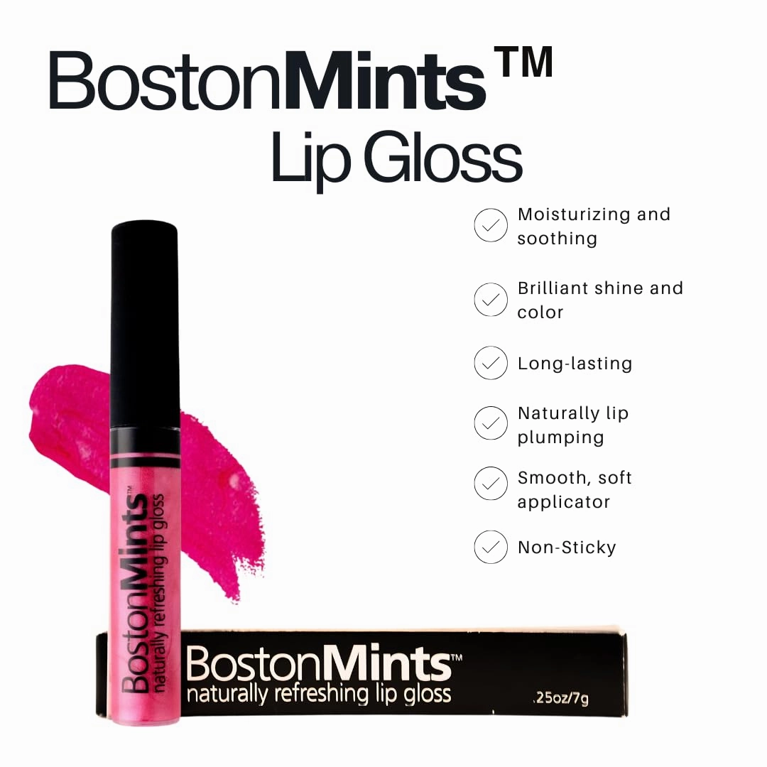 P-Town Pink Lip Gloss (.25oz) -Vegan, gluten-free, cruelty-free formula with Aloe, Vitamins C & E, and a refreshing hint of spearmint extract for soft and hydrated lips.
