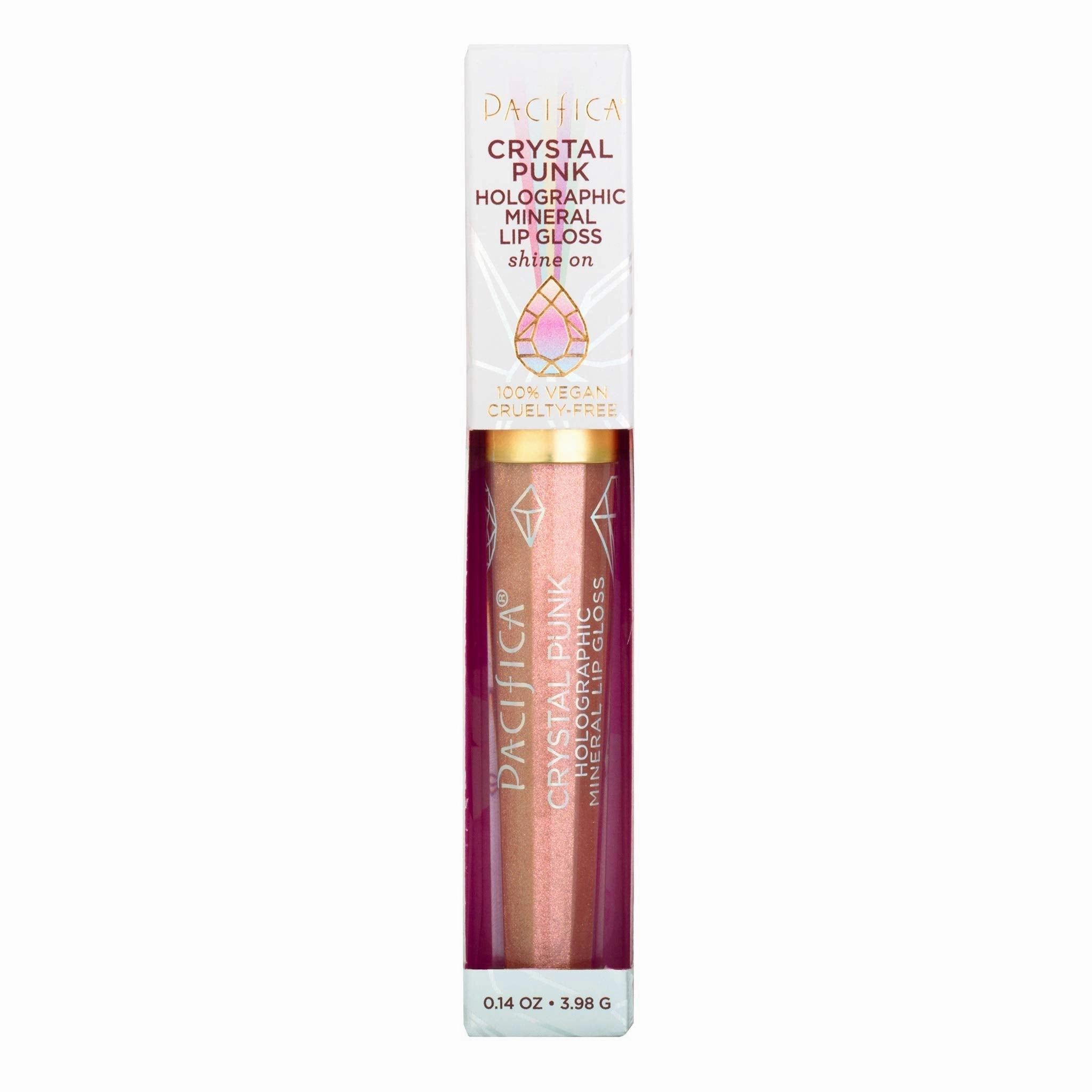 Pacifica Cosmos crystal punk holographic mineral lip glos, Halo