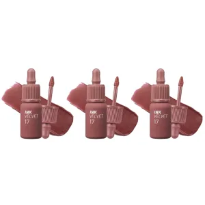 Peripera Ink the Velvet Lip Tint (017 ROSY NUDE) 3 Set