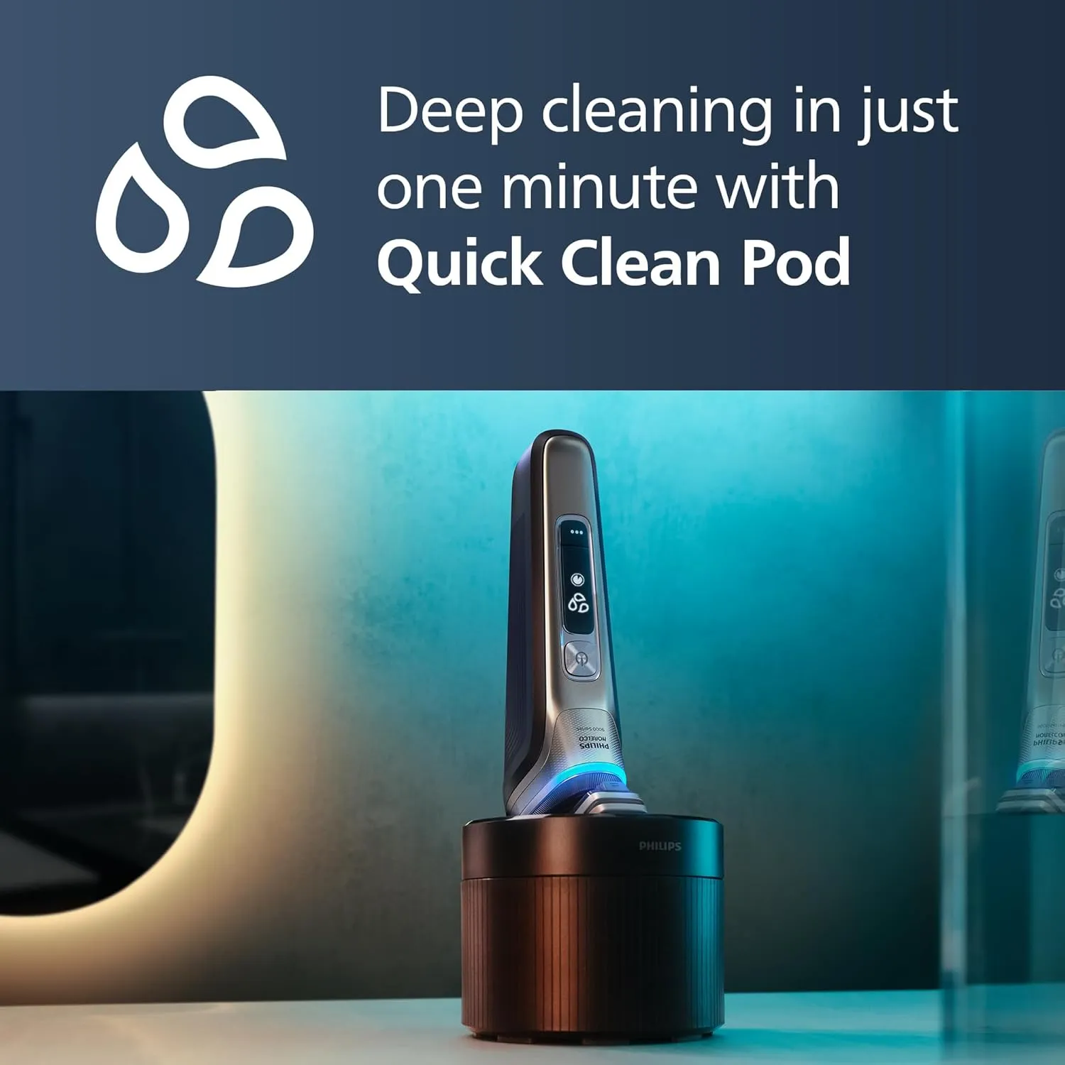 Philips Norelco Shaver Series 9000, Wet and Dry Electric Shaver, with Lift & Cut Shaving System and SenseIQ Technology, Pop-up Trimmer, Cleaning Pod and Travel Case, Chrome Silver, Model S9985/84
