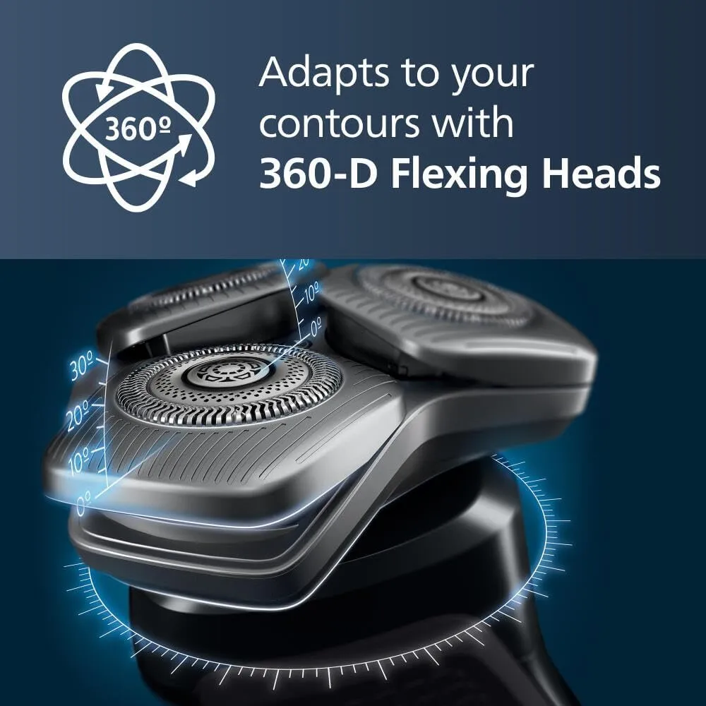 Philips Norelco Shaver Series 9400 Wet and Dry Electric Shaver, with Lift and Cut Shaving System and SenseIQ Technology, Pop-up Trimmer, Model S9606/80
