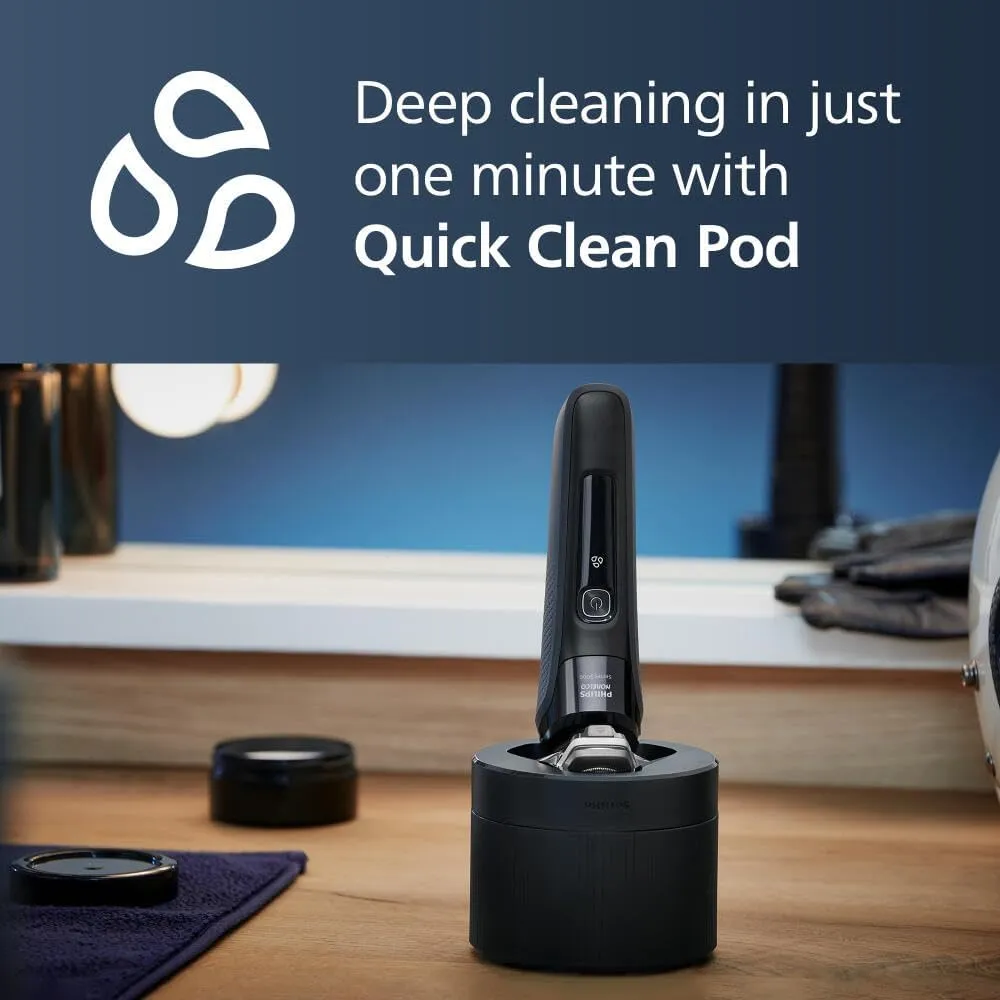 Philips Norelco Shaver Series 9400 Wet and Dry Electric Shaver, with Lift and Cut Shaving System and SenseIQ Technology, Pop-up Trimmer, Model S9606/80