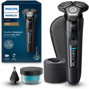 Philips Norelco Shaver Series 9400 Wet and Dry Electric Shaver, with Lift and Cut Shaving System and SenseIQ Technology, Pop-up Trimmer, Model S9606/80