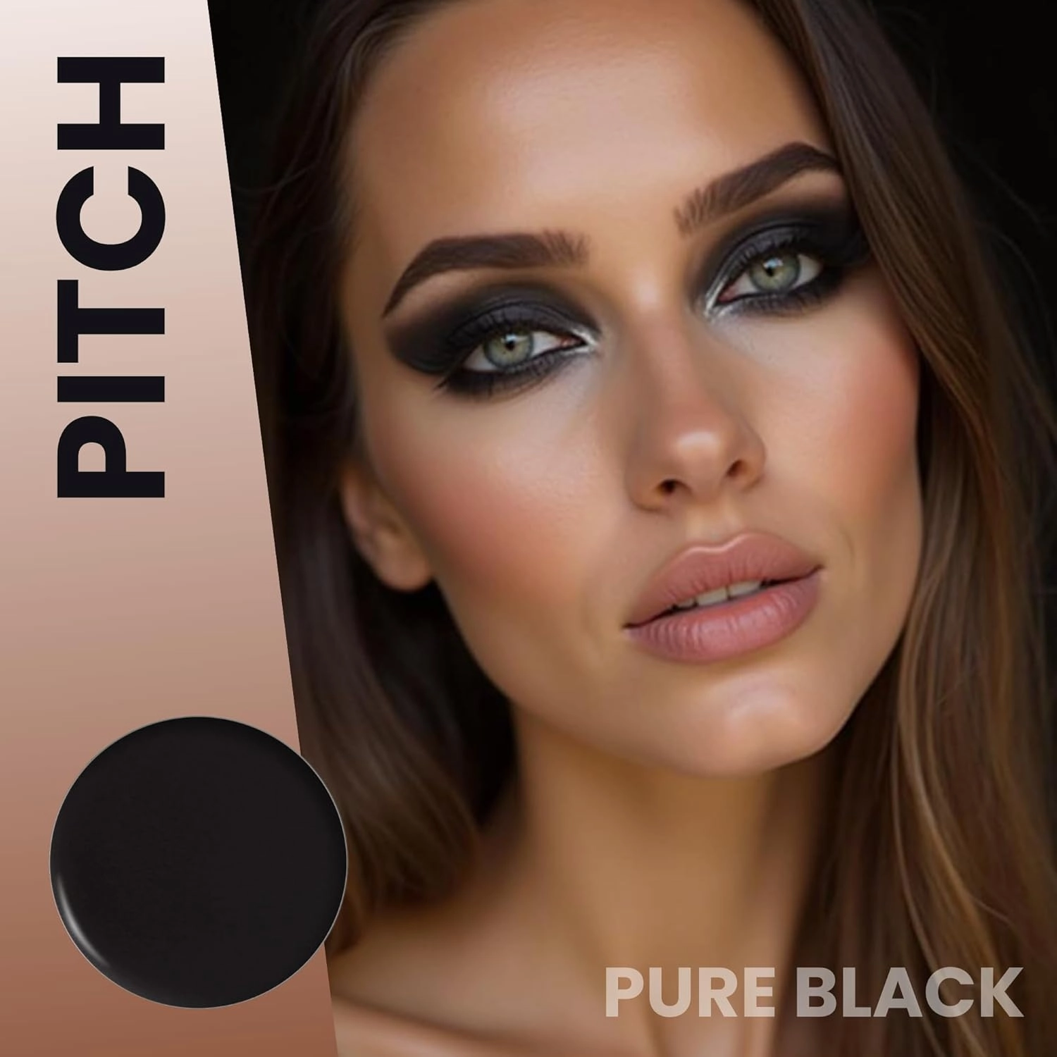 Poise Makeup HD Crème Multitasking Compact REFILL | Ultra Smooth Cream Formula Used as Eyeshadow Base, Smudge Finish Eye Color, Brow Definer, Highlight, Contour, and Lip Color, PITCH
