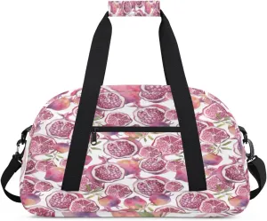 Pomegranate Fruit Kids Overnighted Duffel Bag Carry-On Size & Ideal for School Practice or Weekender Travel with Zip and Shoulder Stra for Boys & Girls