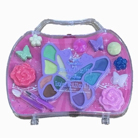 POP Butterfly Princess Beauty Cosmetic Set Girls Make-up Lip Gloss Shadow Makeup