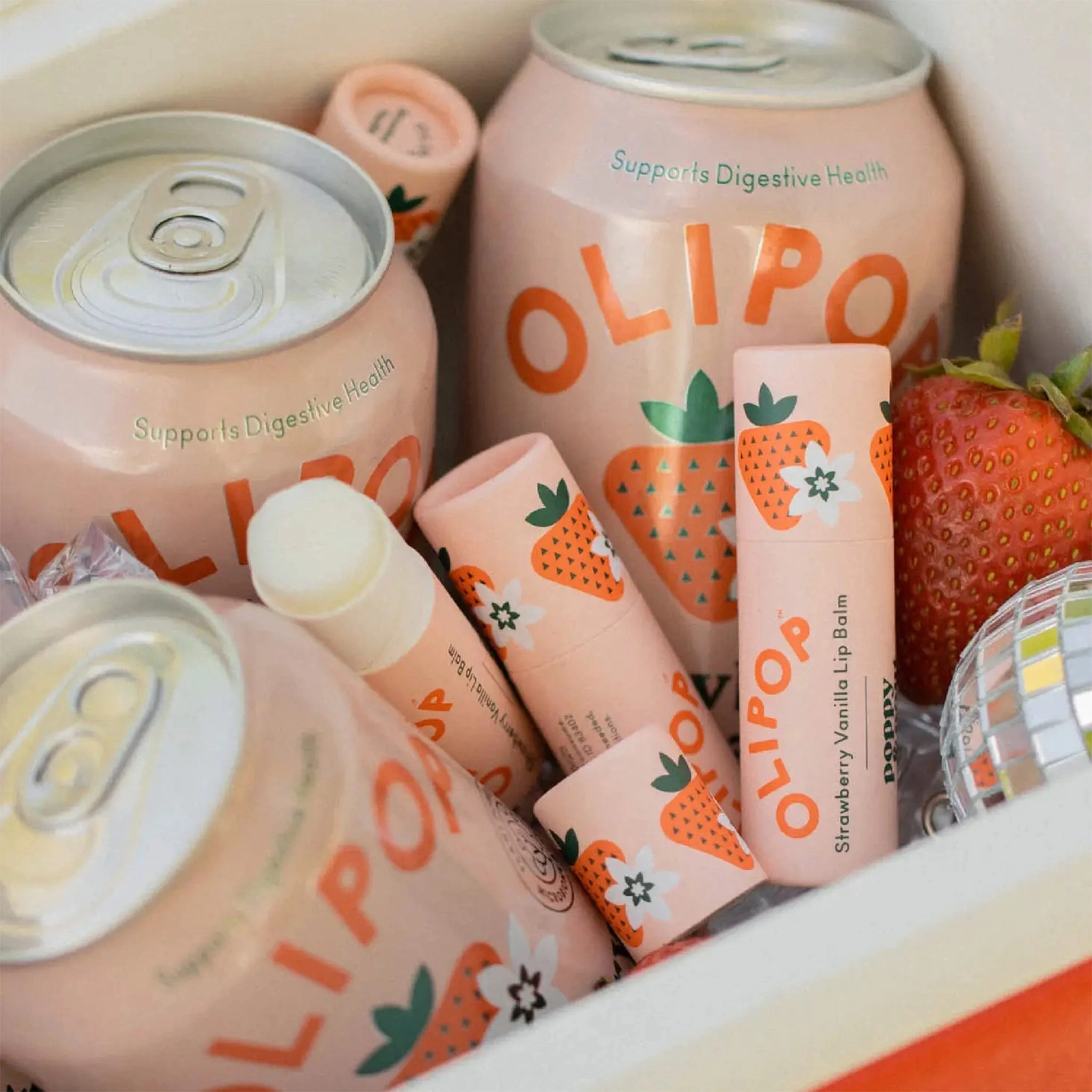 Poppy Pout ‘OLIPOP’ Strawberry Vanilla Lip Balm