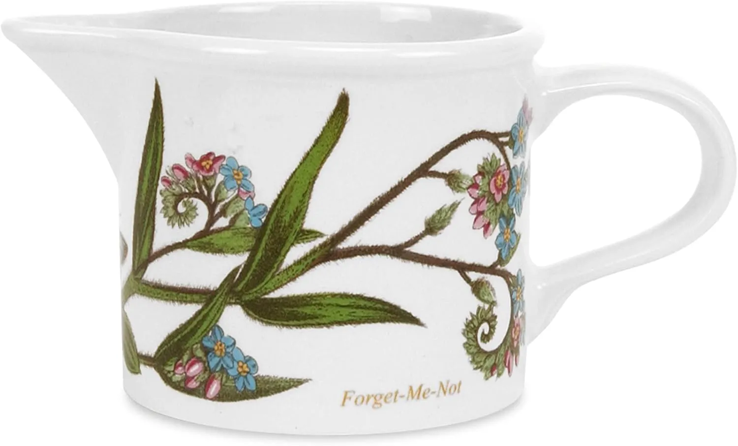 Portmeirion Botanic Garden 7oz Cream Jug - Floral Earthenware Vintage Creamer Pitcher, Dishwasher & Microwave Safe - Chip-Resistant Glaze, Made in England, Elegant Tableware Addition