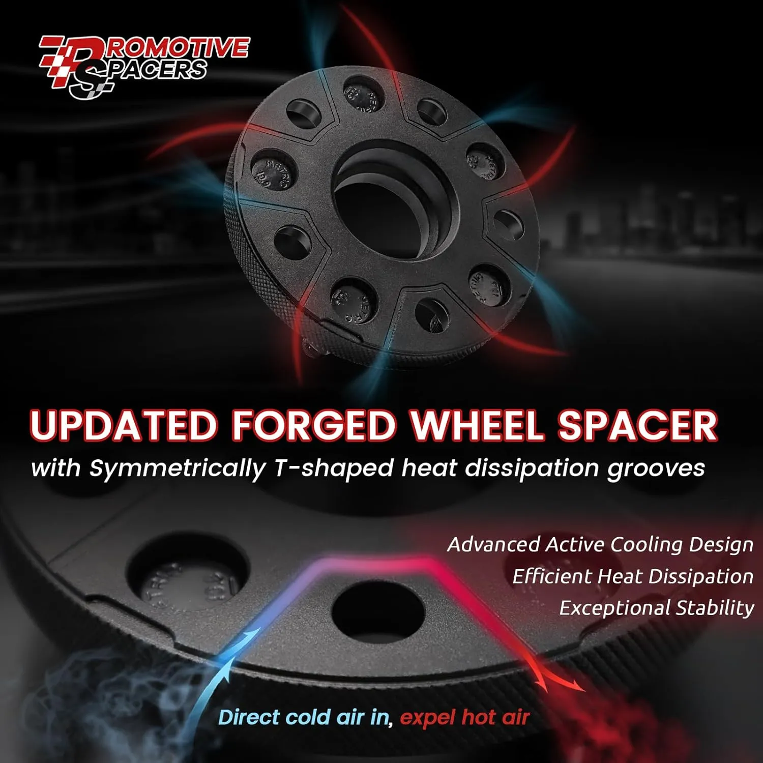 PROMOTIVE 5x114.3 Wheel Spacers 25mm - 5 Lug CNC Machined Forged 5x4.5 1inch Hub Centric Spacers Compatible for Subaru WRX STI 2013-2024/ Outback/Legacy - M12x1.25 Studs, 56.1mm Hub Bore - 4PCS
