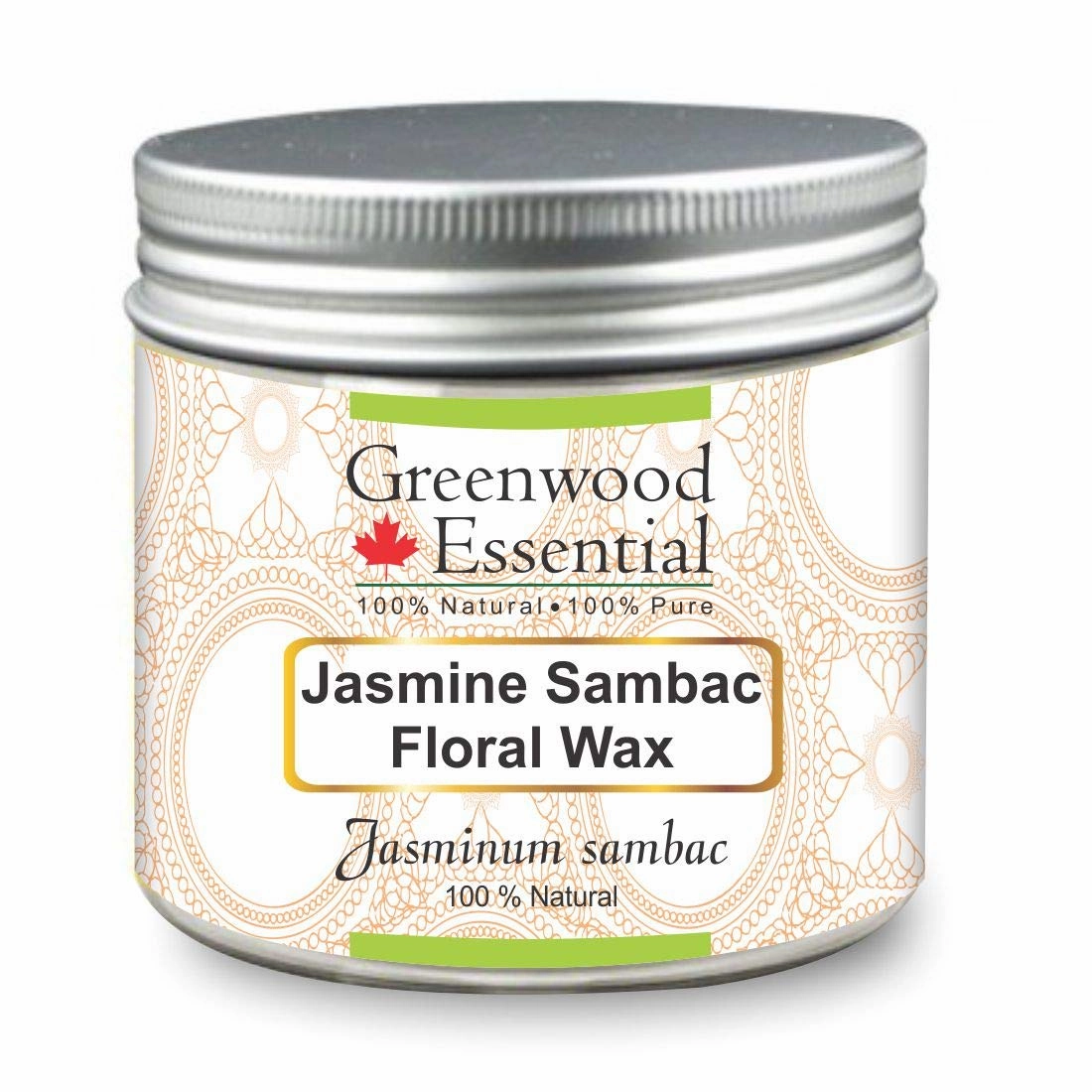 Pure Jasmine Sambac Floral Wax (Jasminum sambac) 100% Natural Therapeutic Grade 100gm (3.5 oz)