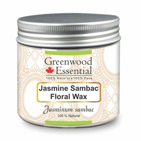 Pure Jasmine Sambac Floral Wax (Jasminum sambac) 100% Natural Therapeutic Grade 100gm (3.5 oz)