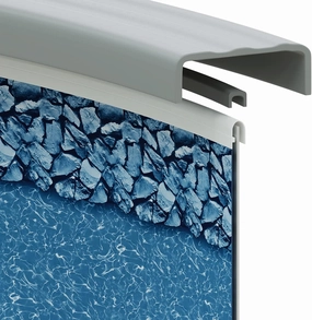 Pureline 18 x 33 Foot Oval Dual Bead Liner, Aqua Marble, Above Ground Pool, 54" Wall, Standard Gauge, PLLI183354AMDBSG