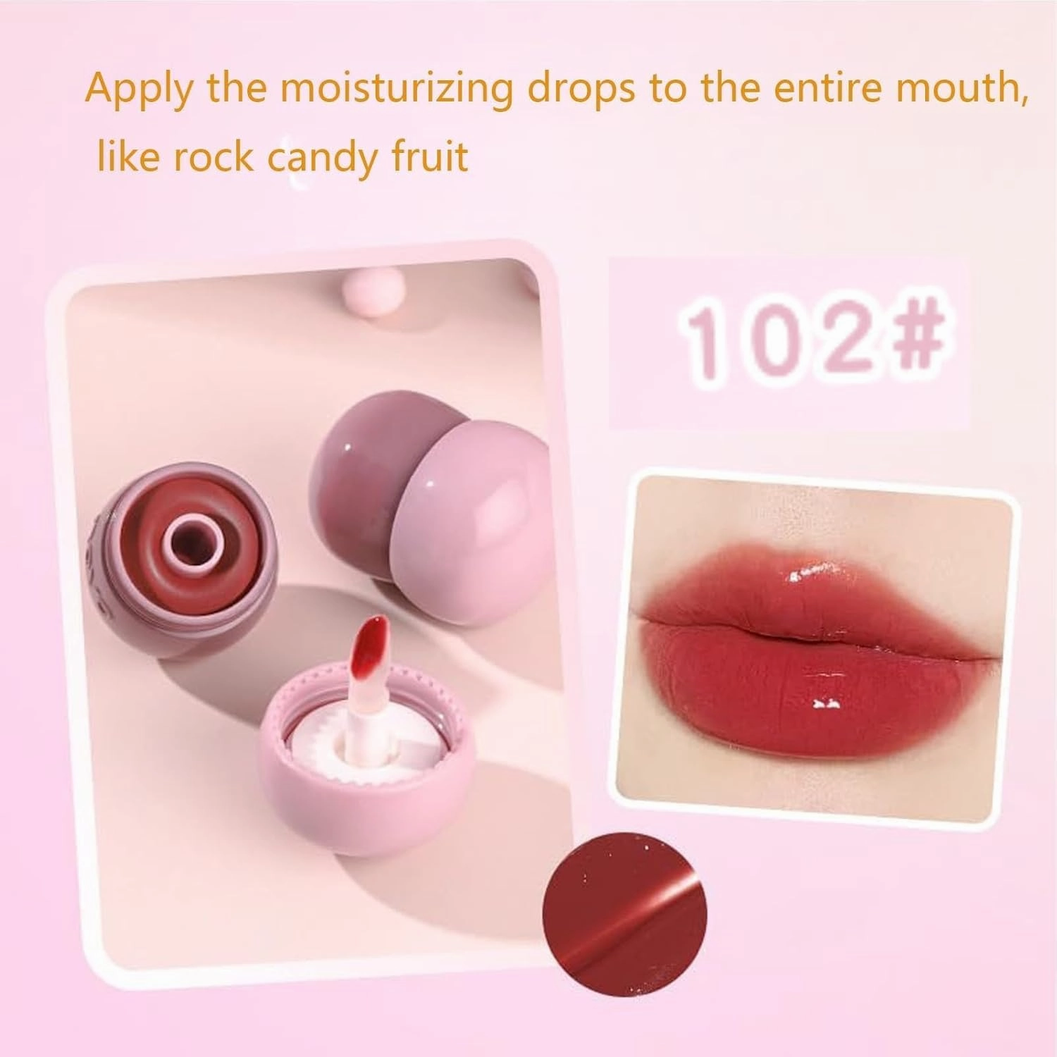QUROXO Blurring Pudding Pot Lip, Free Blurring Pudding Pot Lip, Smooth Lip Gloss for Nourished, Non-Sticky Glossy Tinted Lip Balm (4pcs)