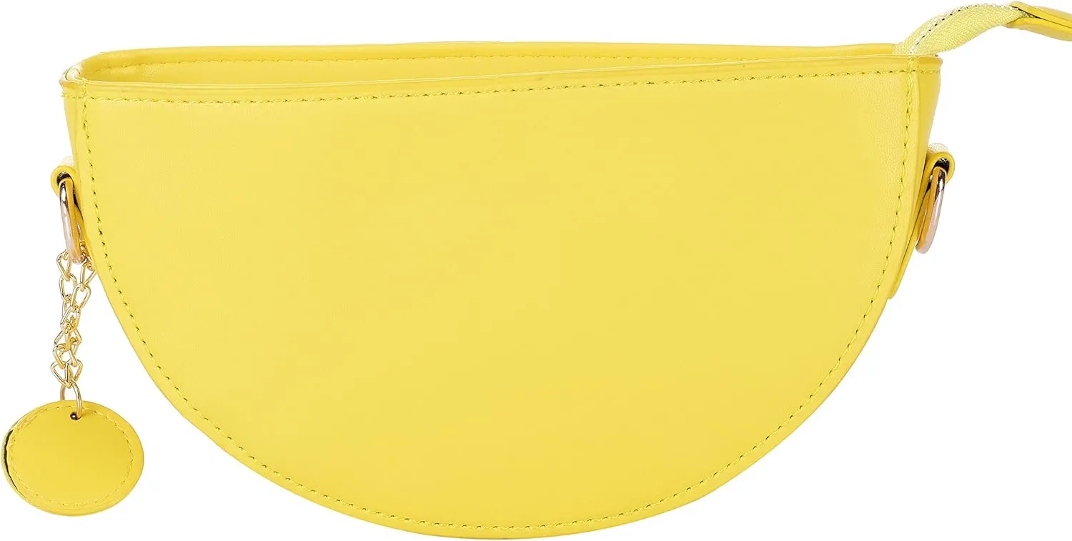 QZUnique Food Shape Cross Body Bag PU Cartoon Purse Ice Cream Sholuder Bag Handbag with Removable Chain