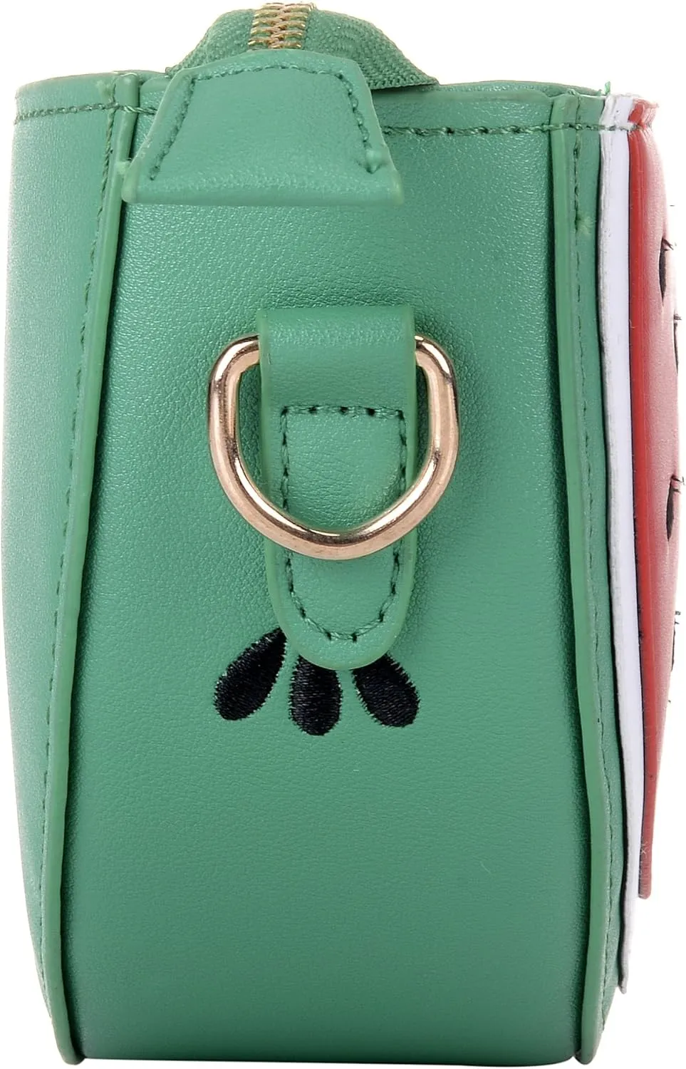QZUnique Food Shape Cross Body Bag PU Cartoon Purse Ice Cream Sholuder Bag Handbag with Removable Chain