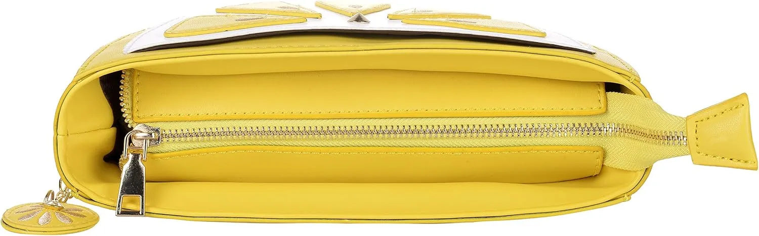 QZUnique Food Shape Cross Body Bag PU Cartoon Purse Ice Cream Sholuder Bag Handbag with Removable Chain