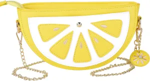 QZUnique Food Shape Cross Body Bag PU Cartoon Purse Ice Cream Sholuder Bag Handbag with Removable Chain