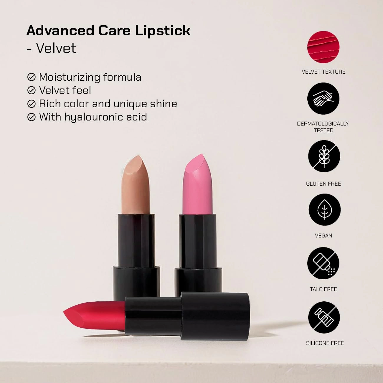 Radiant Professional Advanced Care Lipstick - Ultra Nourishing, Moisturizing Long Lasting Matte Lipstick With Vitamin E- UVA UVB Filters - VELVET (30 RIPE PLUM)