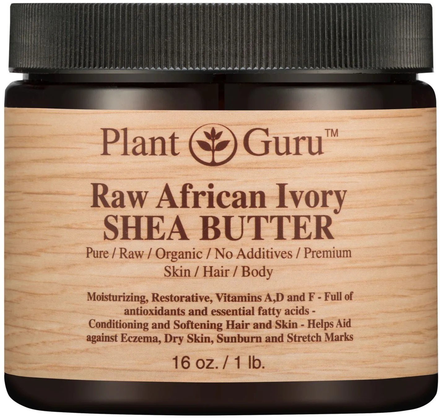 Raw African Shea Butter 16 oz. Jar - 100% Pure Natural Unrefined IVORY - Ideal Moisturizer For Dry Skin, Body, Face And Hair Growth. Great For DIY Soap and Lip balm Making.