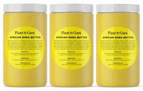 Raw African Shea Butter 32 oz (3 Pack) Bulk 100% Pure Natural Unrefined YELLOW - Ideal Moisturizer For Dry Skin, Body, Face And Hair Growth. Great For DIY Soap and Lip balm Making.