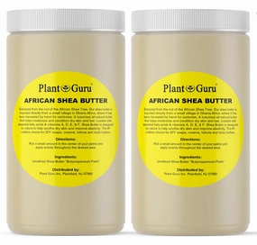 Raw African Shea Butter 32 oz. (2 Pack) Bulk 100% Pure Natural Unrefined IVORY - Ideal Moisturizer For Dry Skin, Body, Face And Hair Growth. Great For DIY Soap and Lip balm Making.