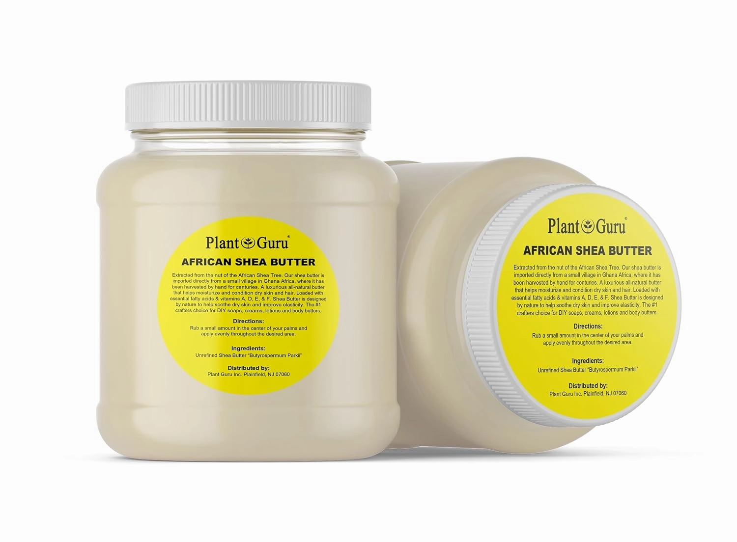 Raw African Shea Butter 3 lbs. Bulk 100% Pure Natural Unrefined IVORY Grade A - Ideal Moisturizer For Dry Skin, Body, Face And Hair Growth. Great For DIY Soap and Lip balm Making.