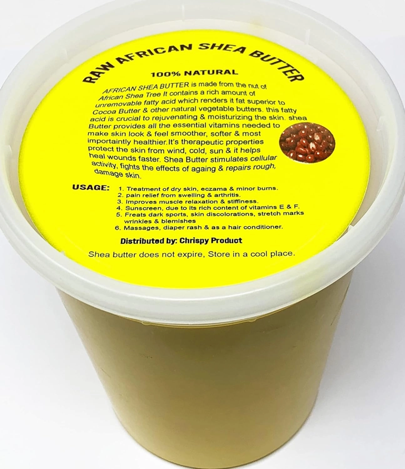 Raw Unrefined African Shea Butter Selections (8 Oz, 16 Oz, 32 Oz)- Grade AAA Premium Shea Butter From Ghana - Use on Acne, Eczema, Stretch Marks (32 OZ GOLD)
