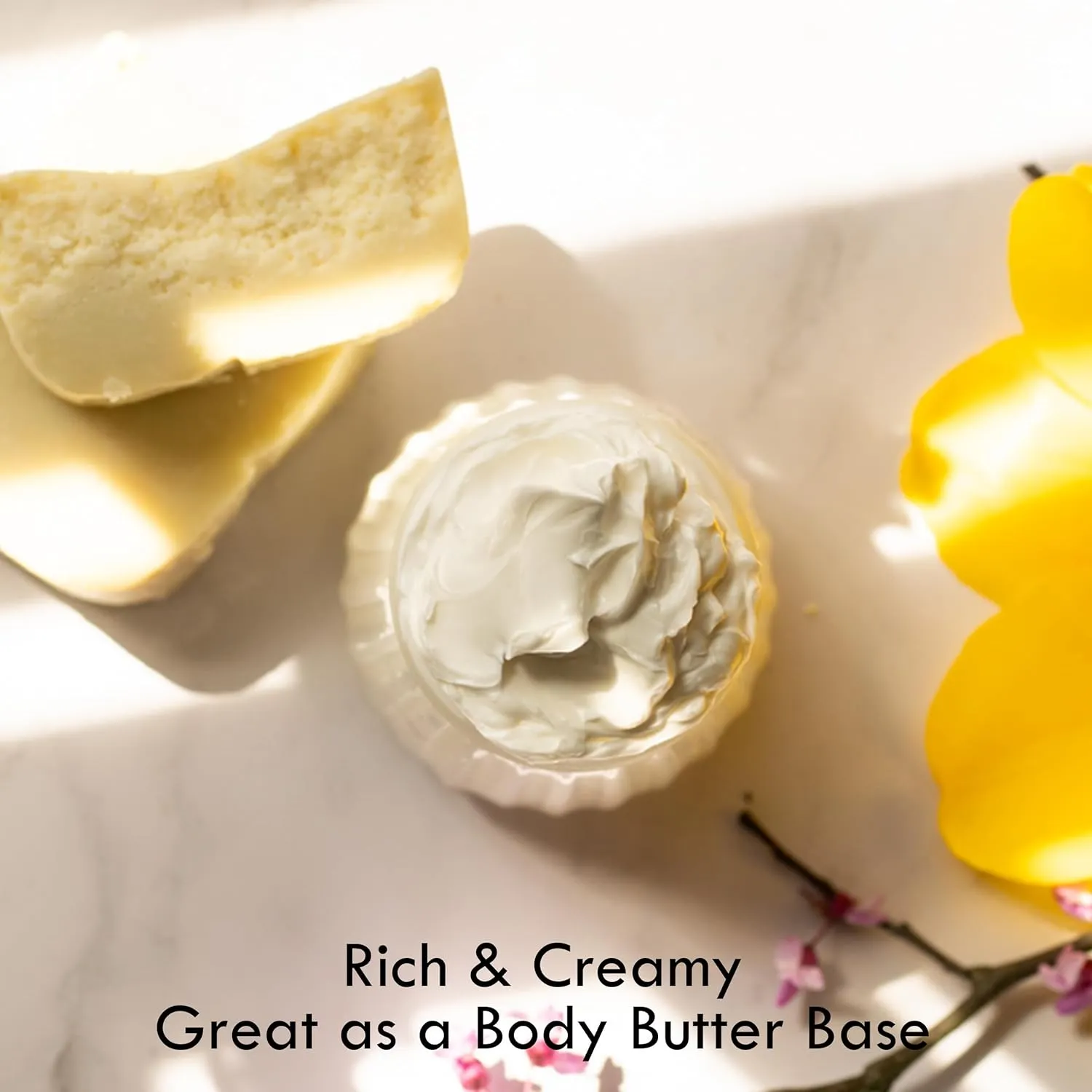 Refined Shea Butter Unscented - 100% Pure African Shea Butter for Hair & Dry Skin - Soap Base - Face & Body Moisturizer, for DIY Whipped Body Butter & Lip Balm 8 oz Jar