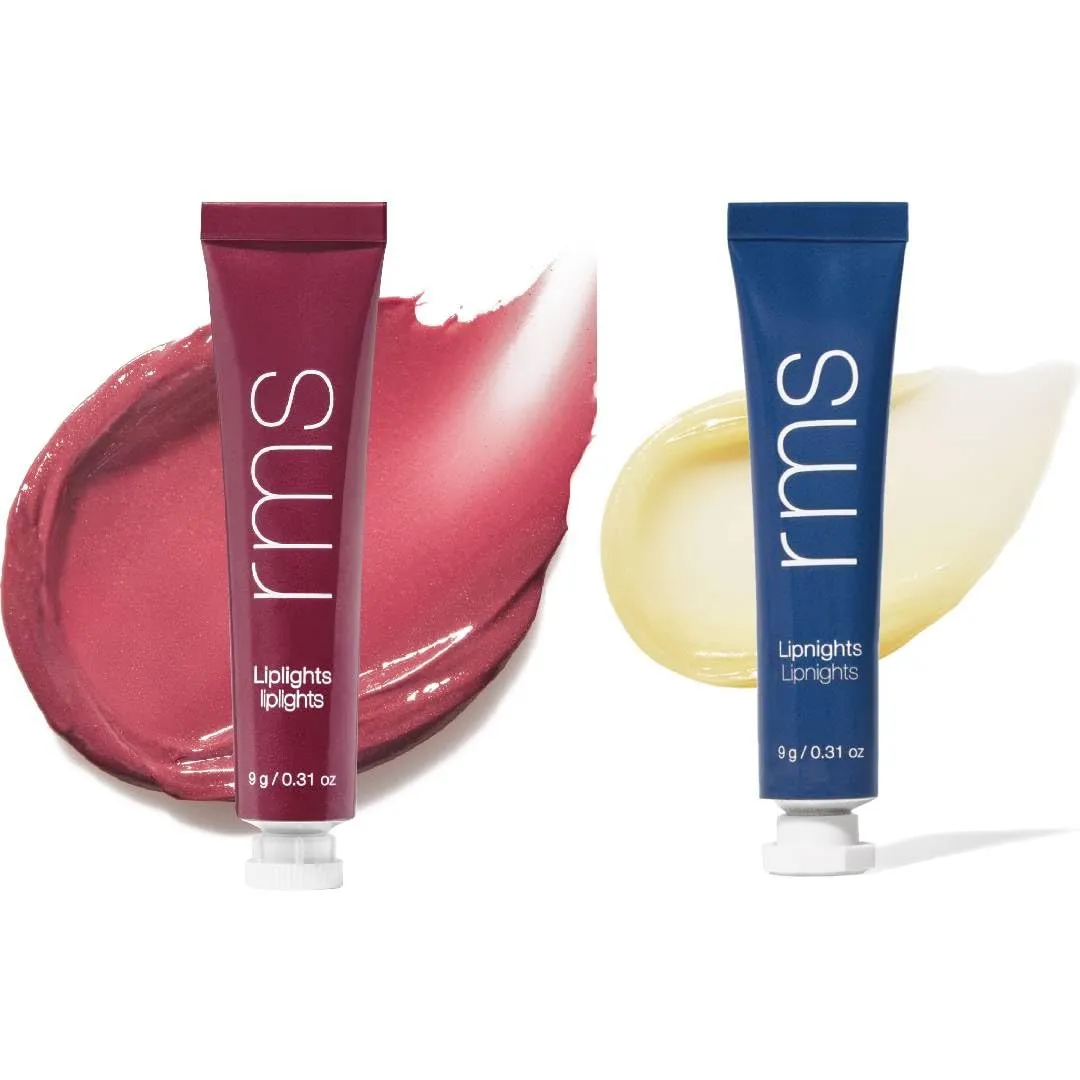 RMS Beauty Liplights Cream Lip Gloss (Rhythm) and RMS Beauty Lipnight Overnight Lip Mask