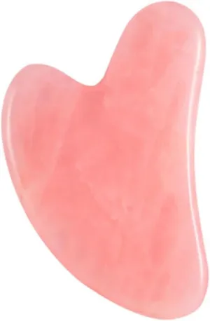 Rose Quartz Jade Guasha Board Roller Stone Scraper Tools Face Neck Back Body Pressure Therapy(Type a)