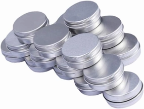 SaditY 24Pcs 5g Cosmetic Cream Jar Pot Aluminum Tin Screw Cap Empty Makeup Cream Box Travel Cosmetic Container for Lip Balms, Creams, Make Up, Cosmetics Samples