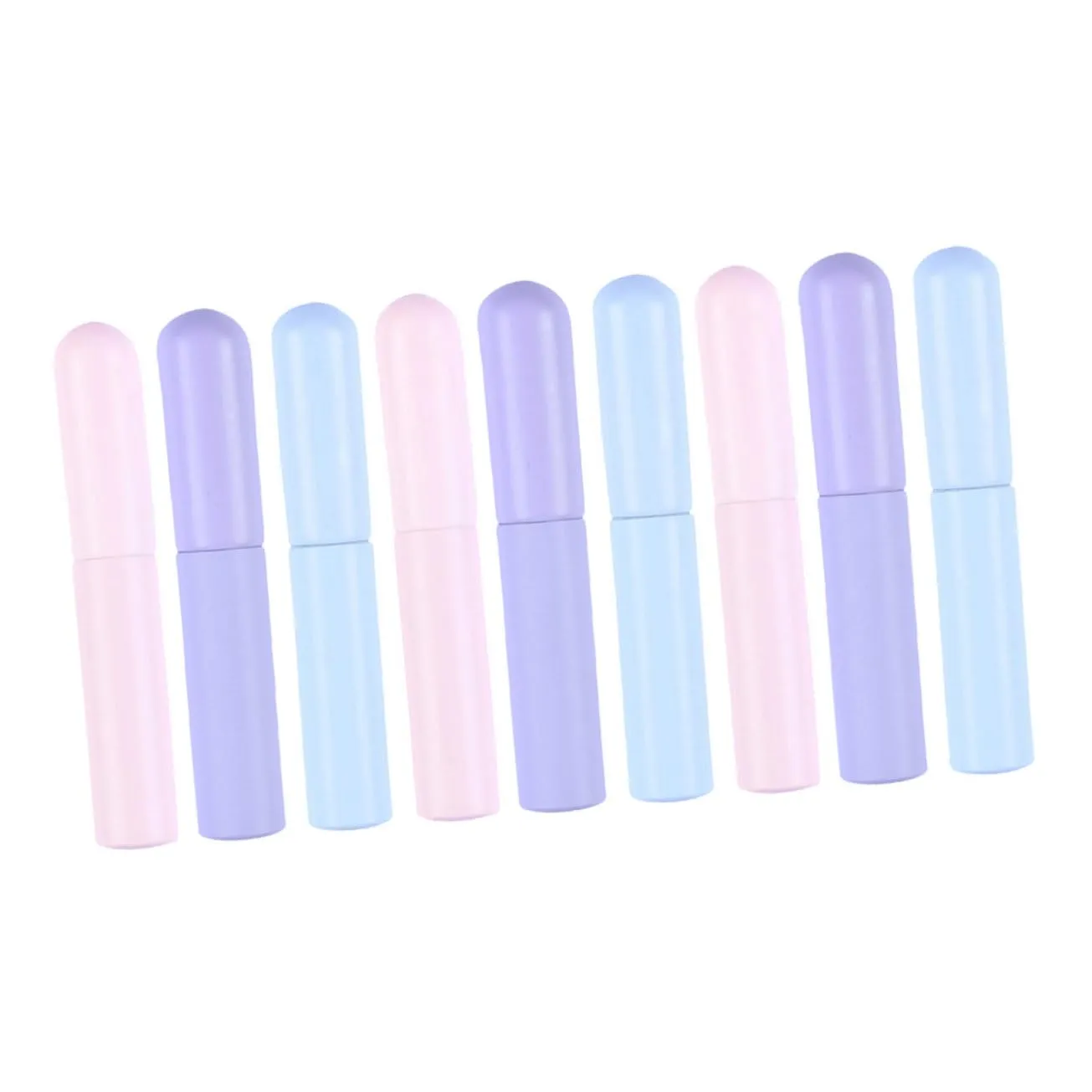 SAFIGLE Travel Lip Brush Set 9 Pcs Silicone Lip Makeup Brush Caps for Lipstick Smudging Concealer Travel Makeup Tools