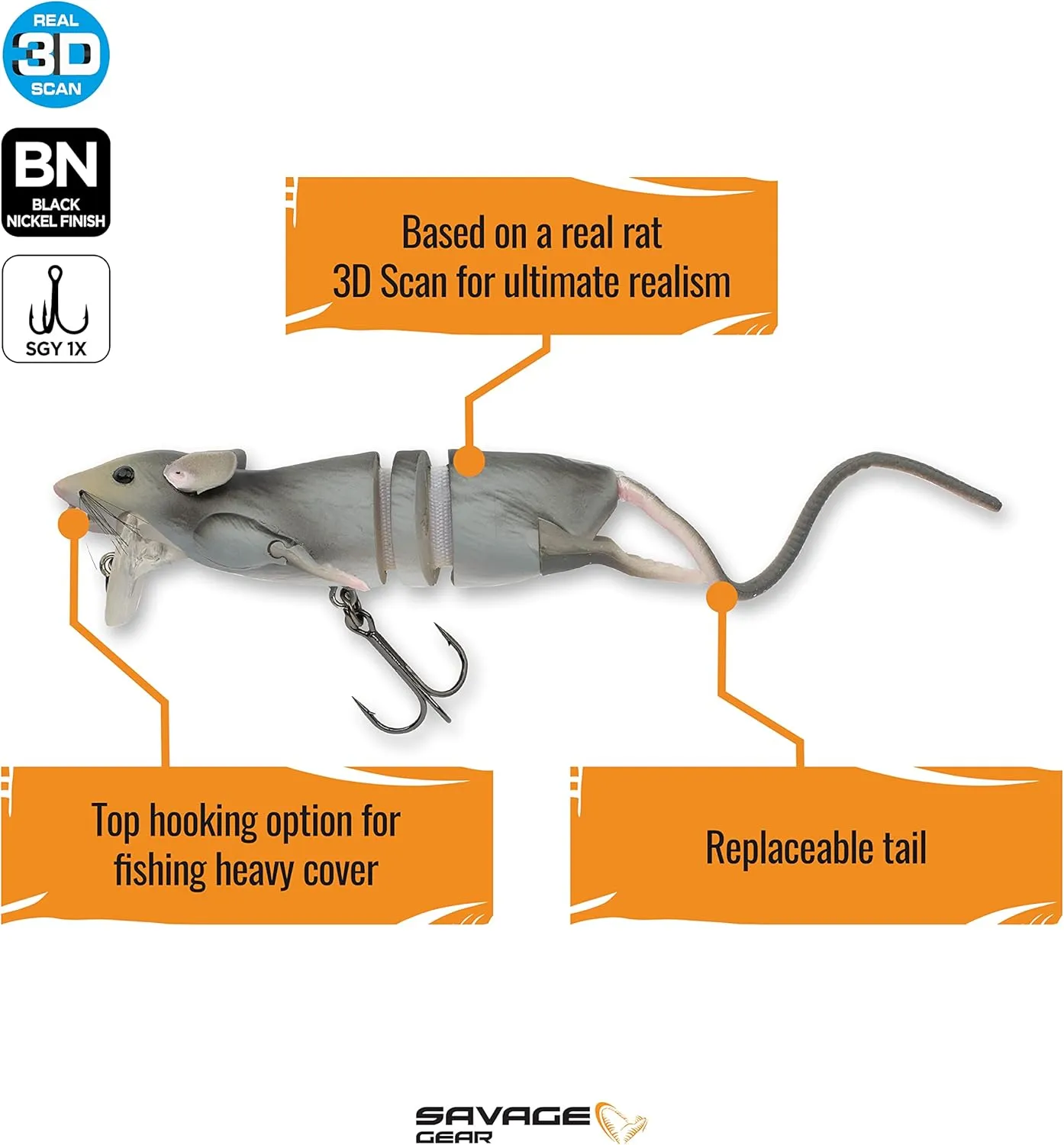 Savage Gear 3D Rat - Top Water Lure