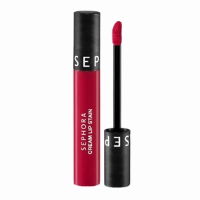 SEPHORA Favorites Cream Lip Stain Liquid Lipstick - 125 Rose Flambe (matte hot pink red) - 5 mL/ 0.6 fl oz