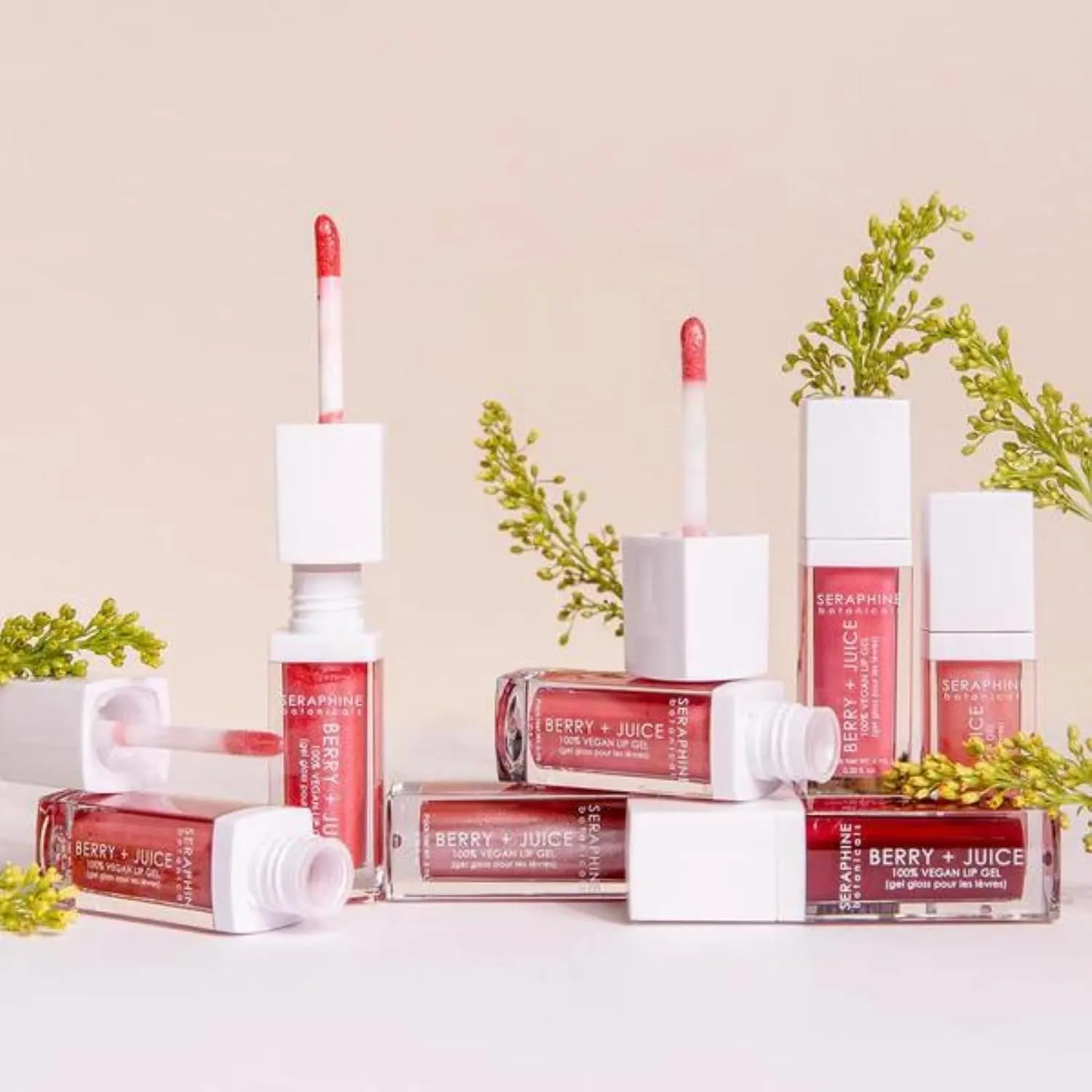 Seraphine Botanicals Berry   Juice - 100% Vegan Lip Gel Tinted Gloss 0.20 fl oz (Rose Currant)