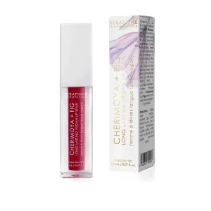 Seraphine Botanicals Long Lasting Vegan Lip Stain with Cherimoya & Fig Extracts - Lustrous Liquid Lipstick Intense Color Pigment High Impact Makeup Lip Cream Color Stick Balm for Women (Cerise)