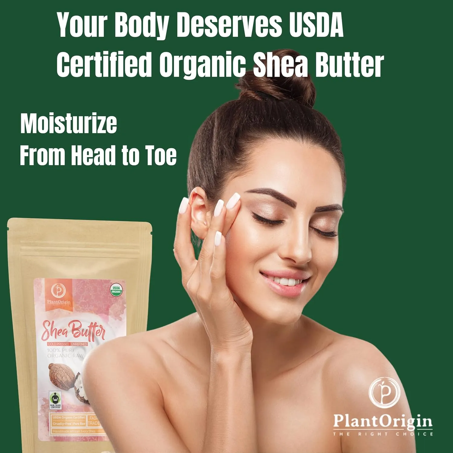 Shea Butter 1 lb | Raw USDA Certified Organic | African Unrefined | Great for Hair, Skin, and your DIY Projects | Soap Making Base, Lip Balm, Stretch Mark Cream.
